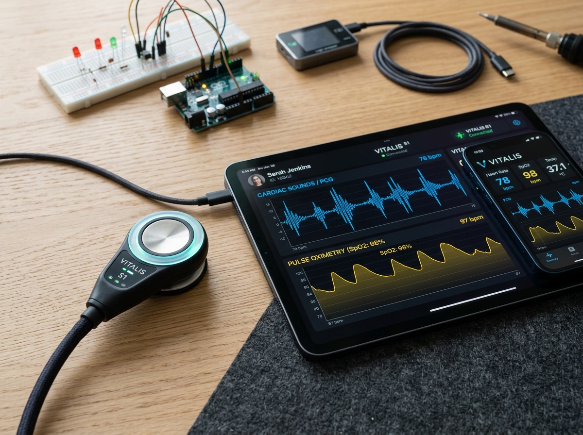 Stéthoscope Connecté Yoka et Oxymètre Android